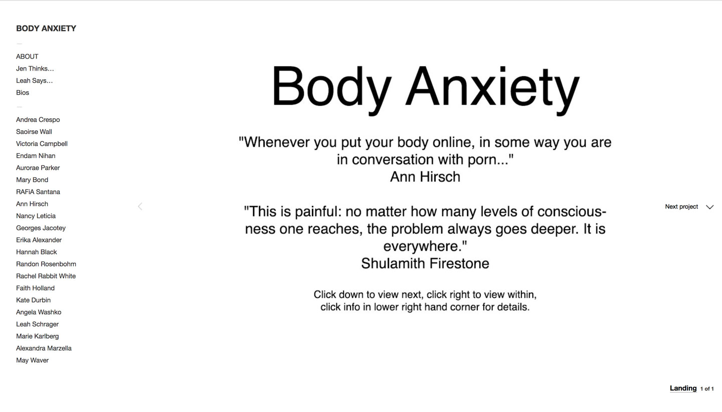 Body Anxiety Website